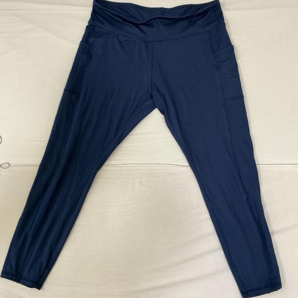 No Nonsense Women's Navy Blue Pocket Leggings Size XXL NWT